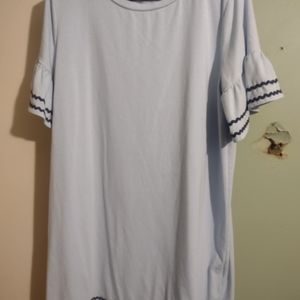 Just win‎ woman's summer petals short sleeve ruffled Hem Dress